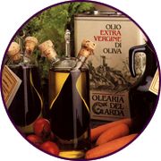 Our table condiments: olive oil and balsamic vinegar